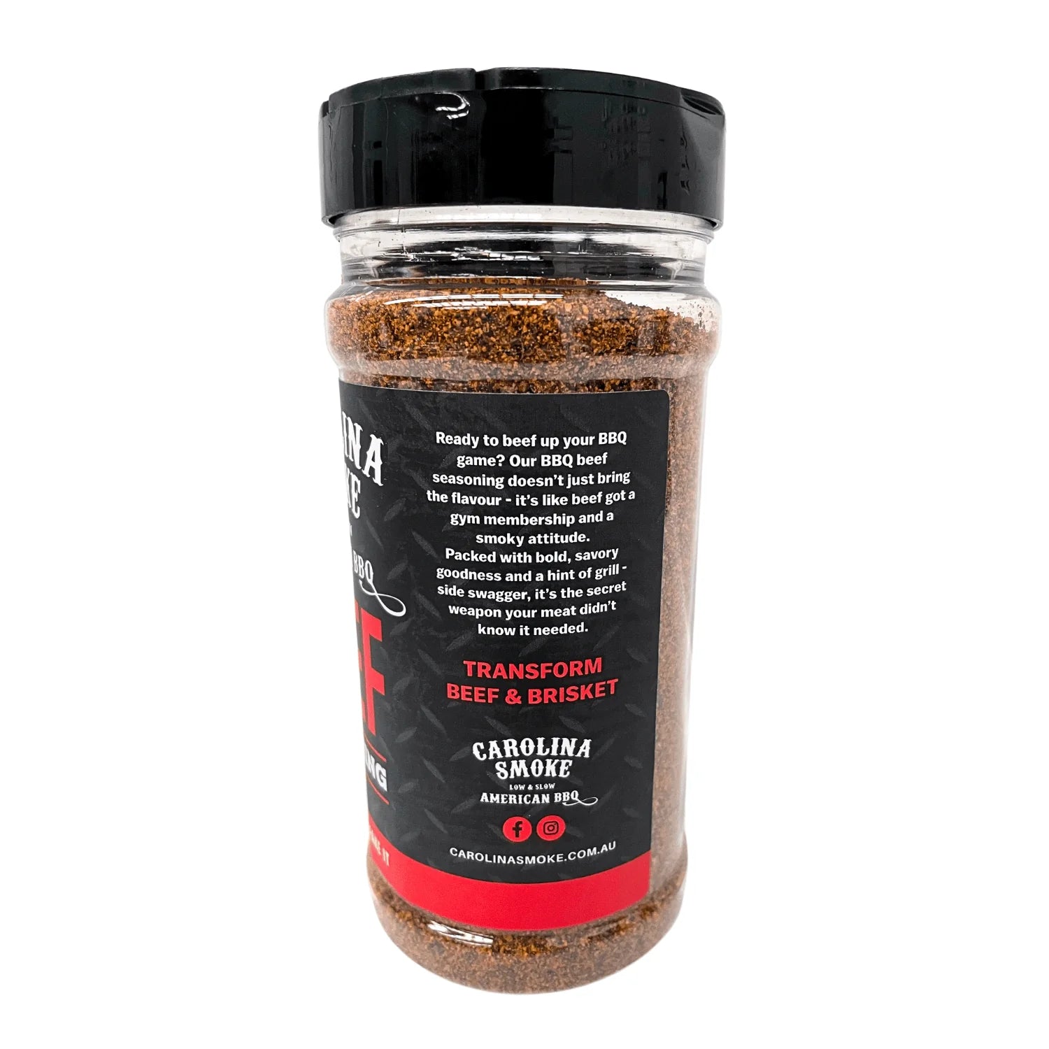 Carolina Smoke Beef Seasoning 250g side view jar