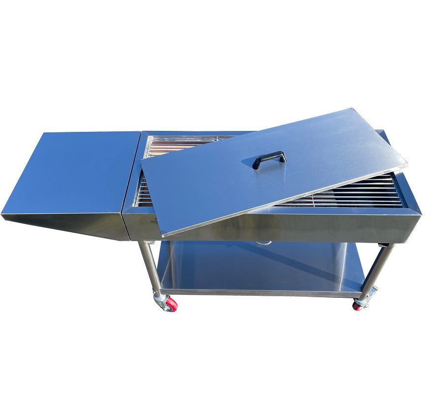 stainless steel charcoal bbq