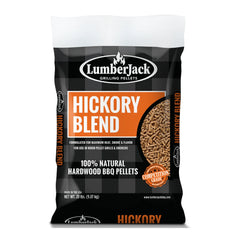 Lumberjack Hickory Blend (oak and hickory) BBQ pellets 9.07 kg bag, front