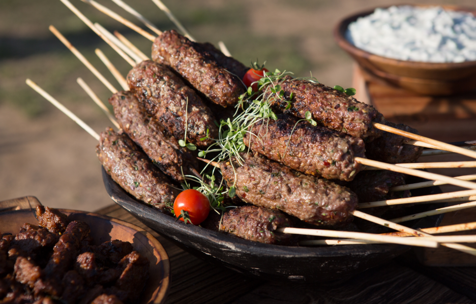 Grilled Aussie Lamb Koftas with Mint Yogurt Sauce