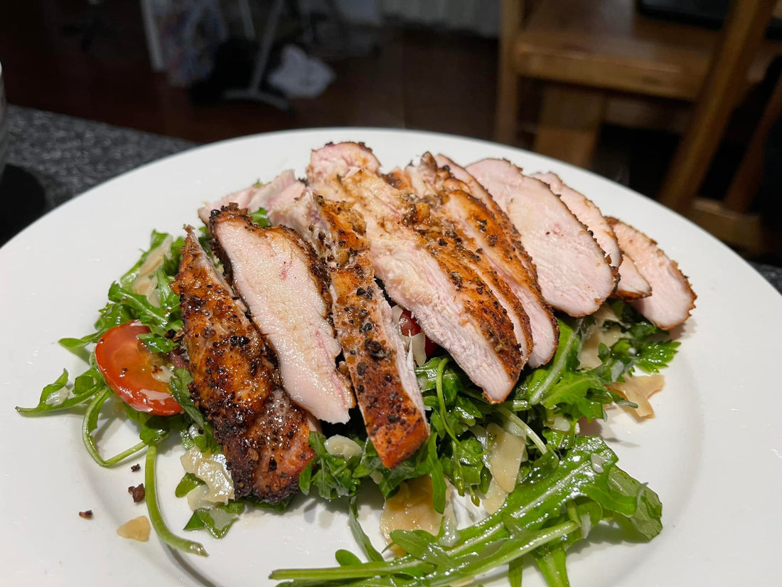 Smoked Chicken Breast with Parmesan Salad by Jimmy