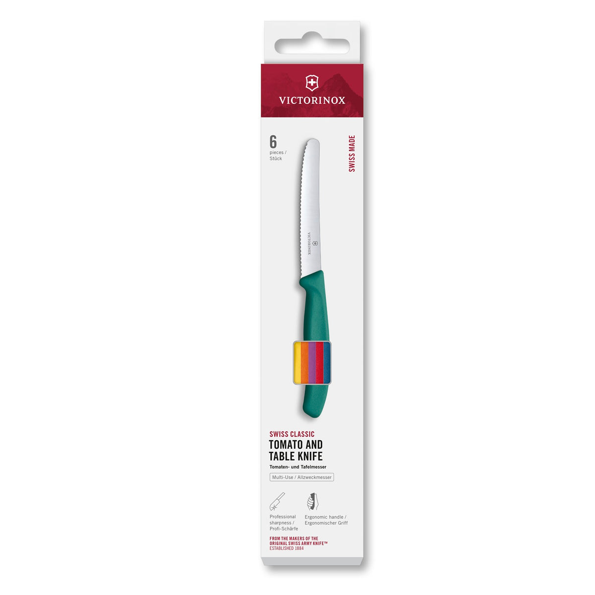 Victorinox Swiss Classic Tomato and Table Multi Colour Knife Set - Sydney BBQs and Rotisseries