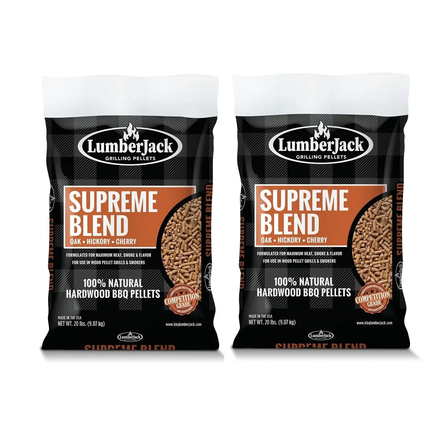 Lumberjack Pellets Supreme Blend (OHC) – 2 Bag Value Pack (18 kg Total)
