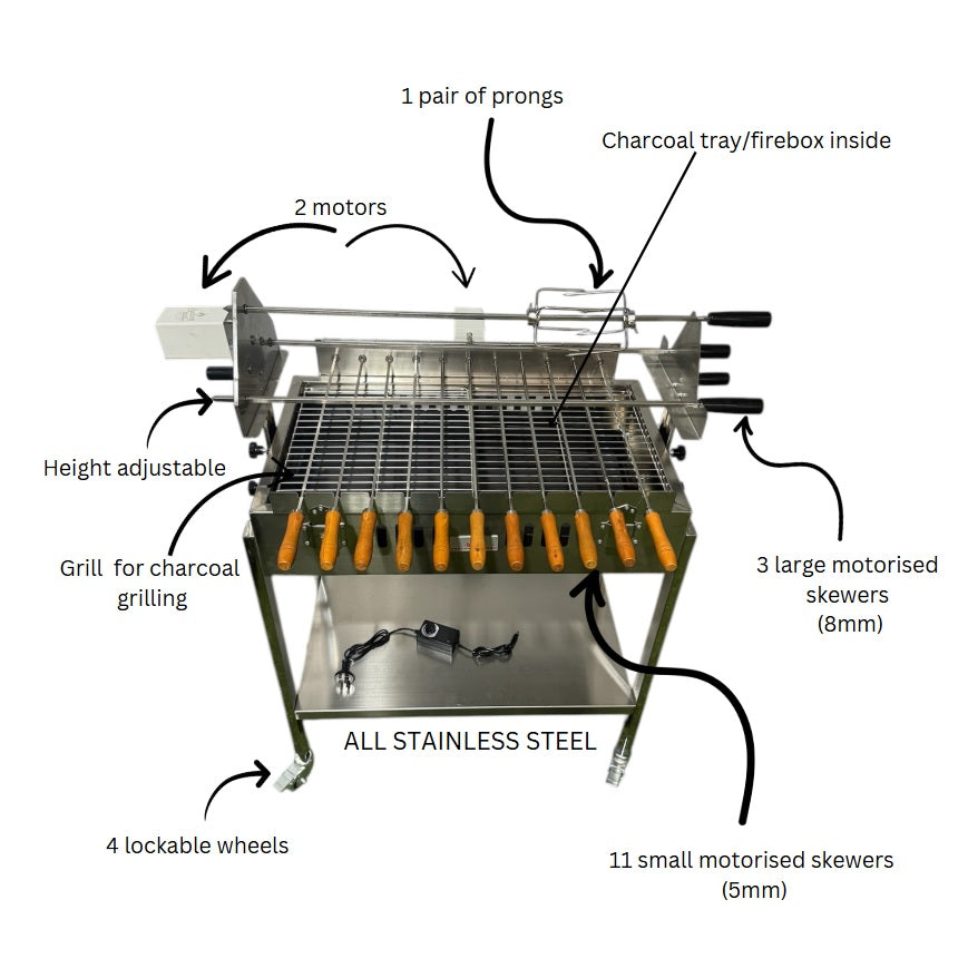 mini rotisserie grill cyprus souvla inclusions