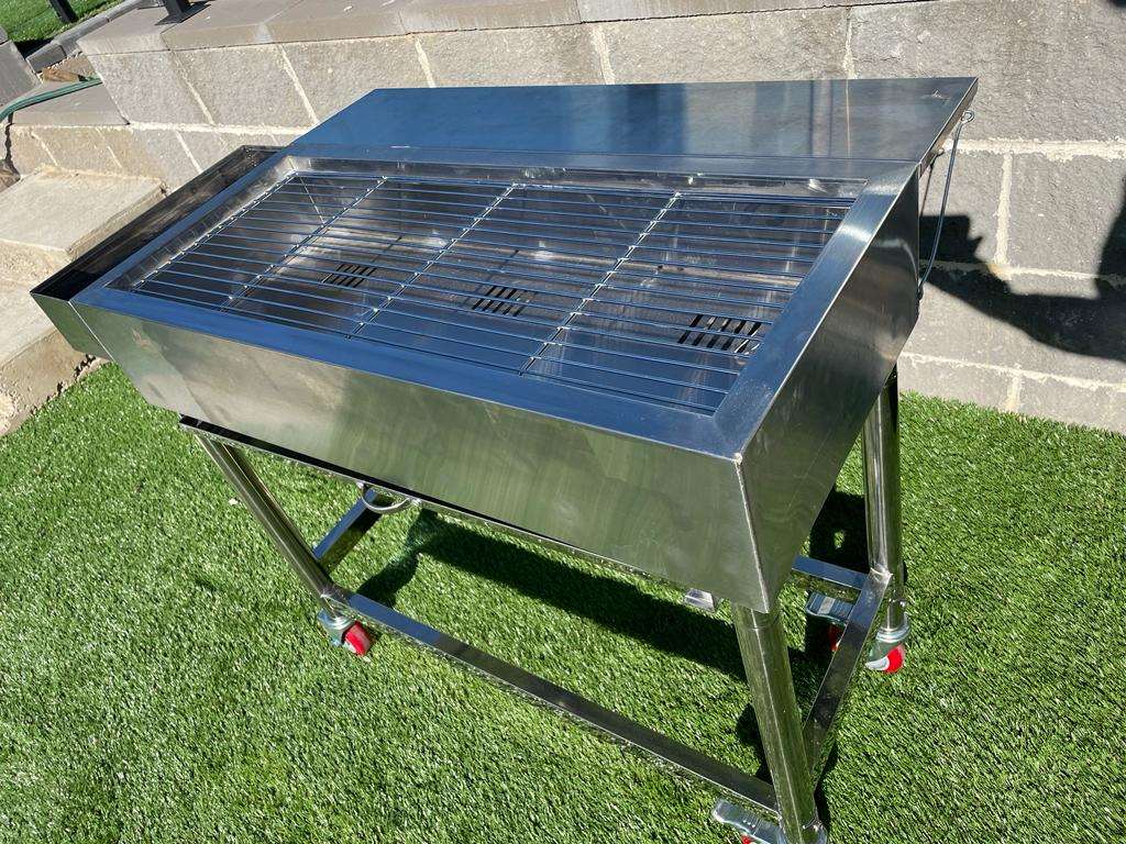 Portable Charcoal BBQ Grill On Trolley