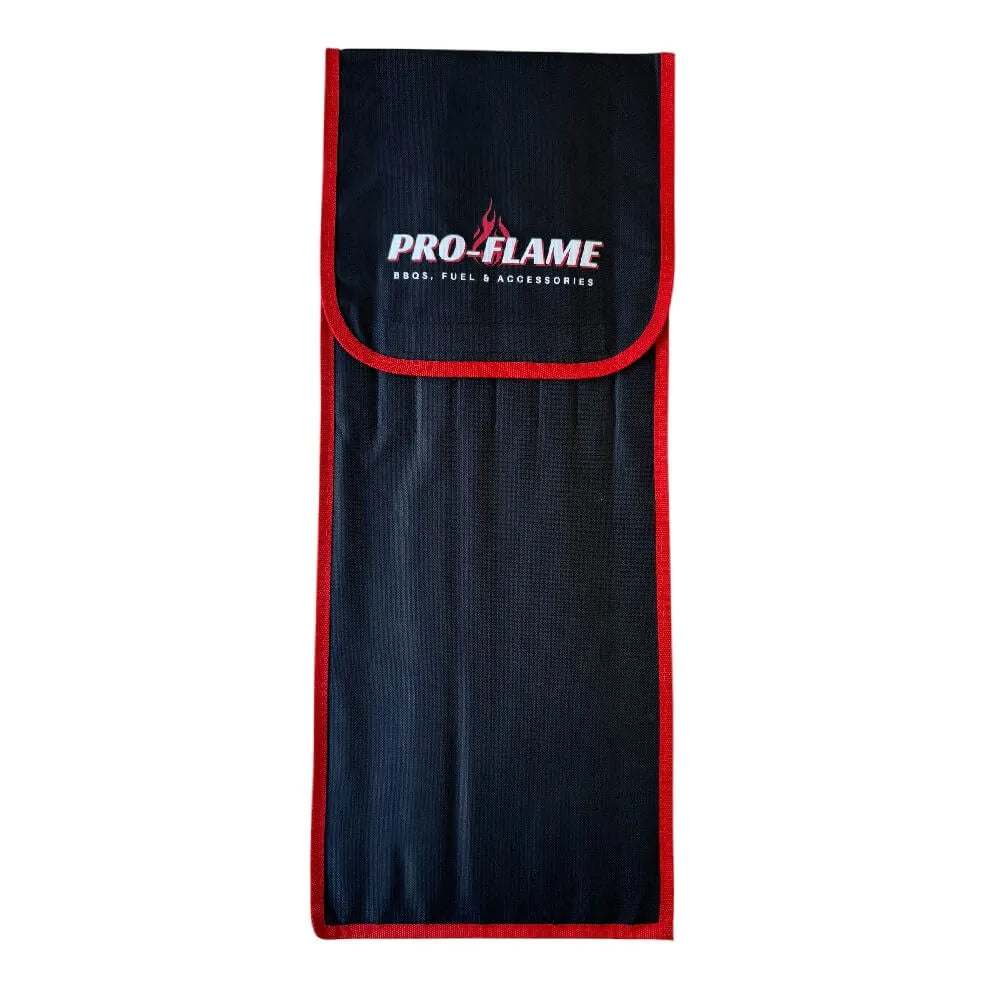 Closed view of Pro Flame Adana skewers in protective storage case