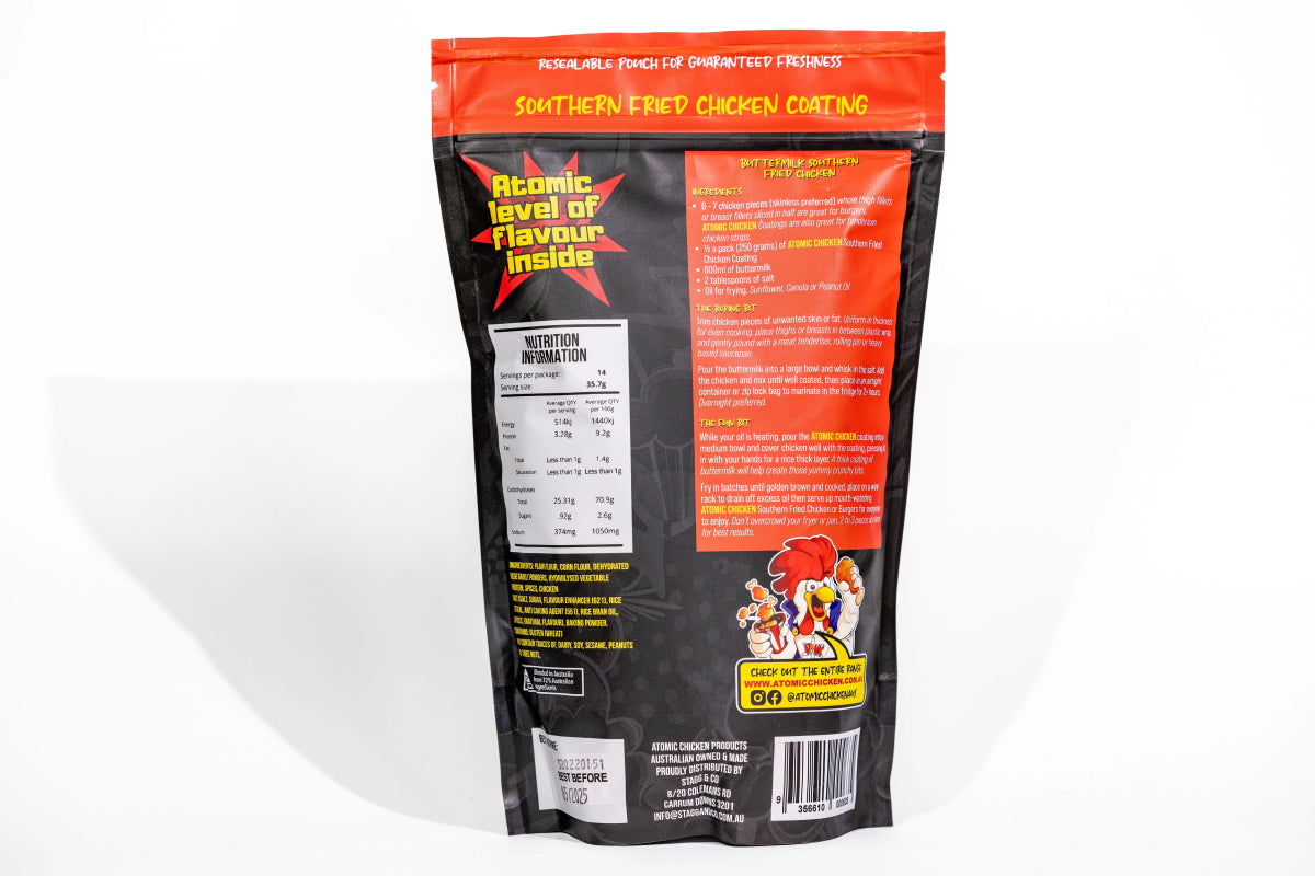 Atomic Chicken Hot ‘N Spicy Southern Fried Chicken Coating - Sydney BBQs and Rotisseries