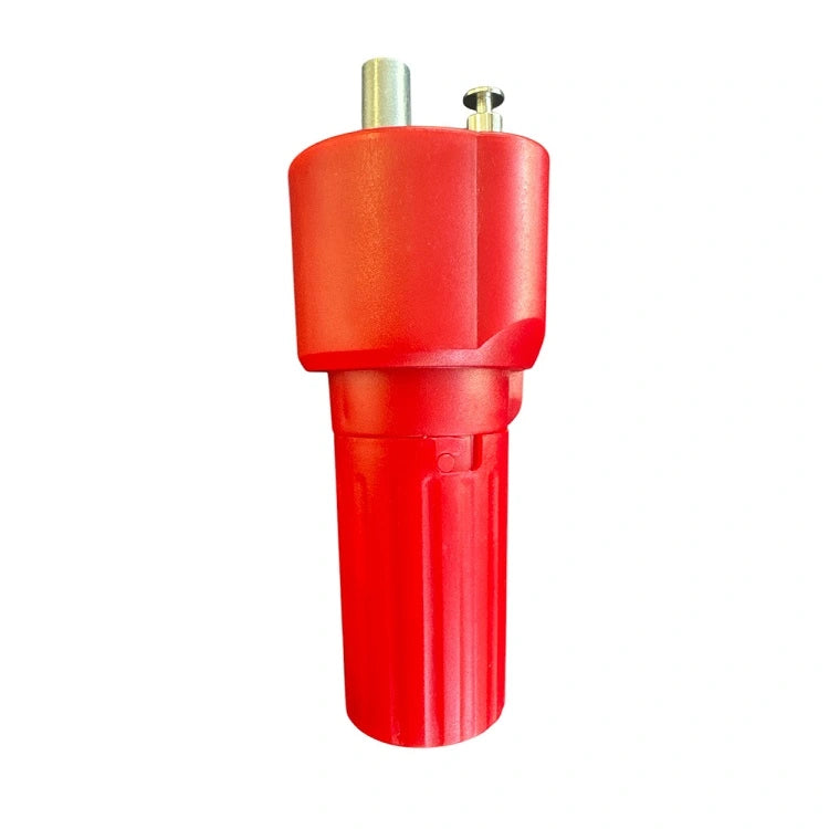 Vertical image of red 1.5V battery motor for Cyprus spit grill