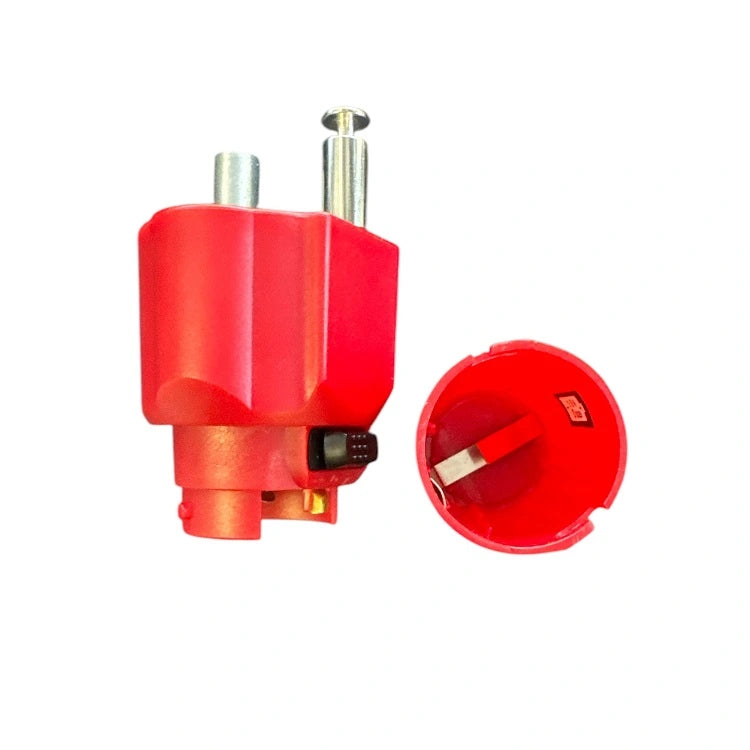 Red 1.5V battery rotisserie motor with removable battery cap