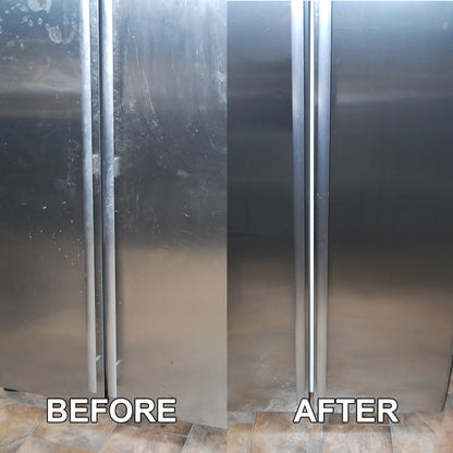 stainless steel cleaner before and after