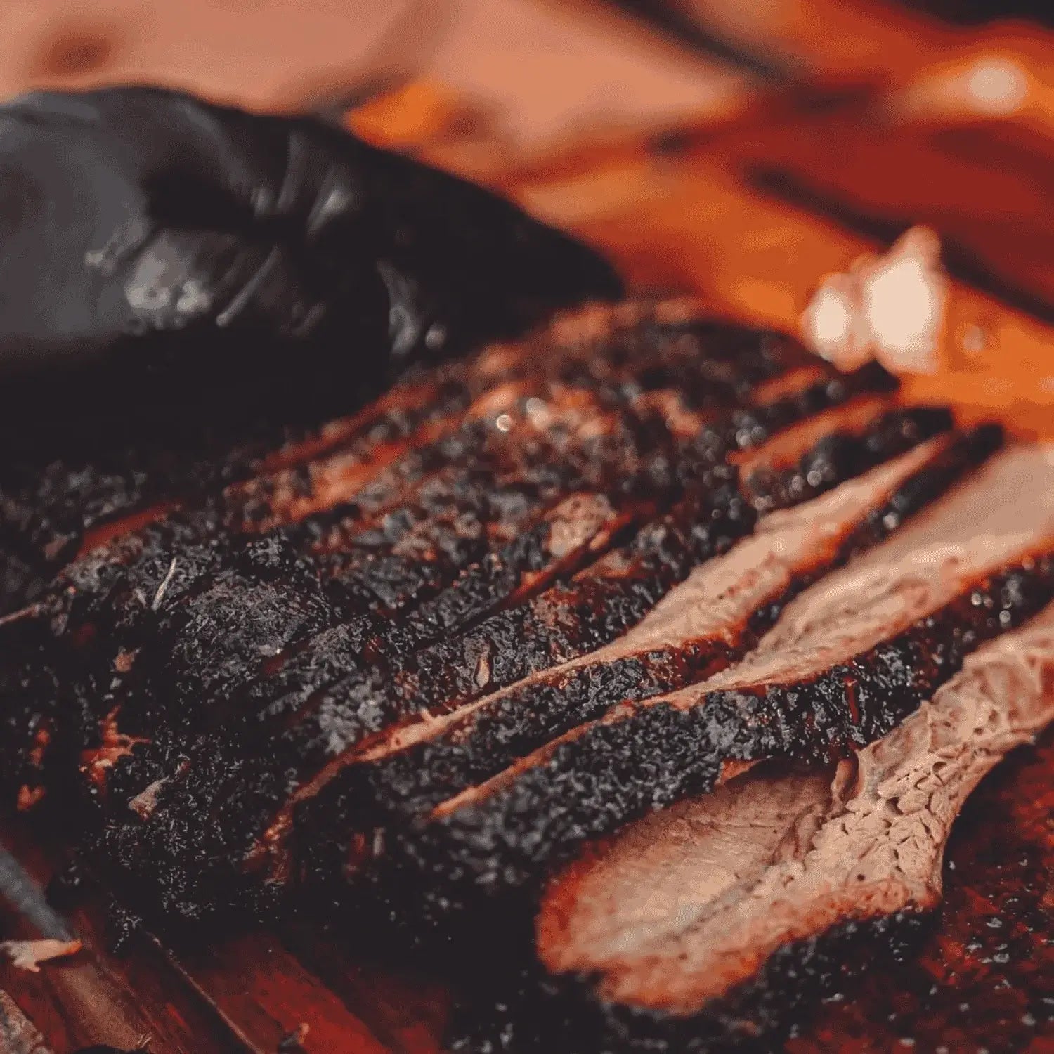 Carolina Smoke beef brisket seasoned with savoury dry rub showing strong bark development