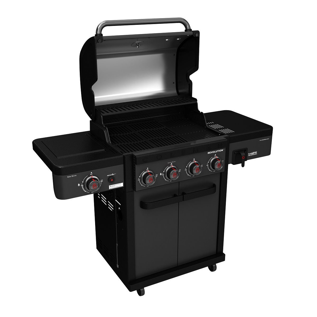 Coleman Revolution™ 4-Burner BBQ with Side Burner Matte Black