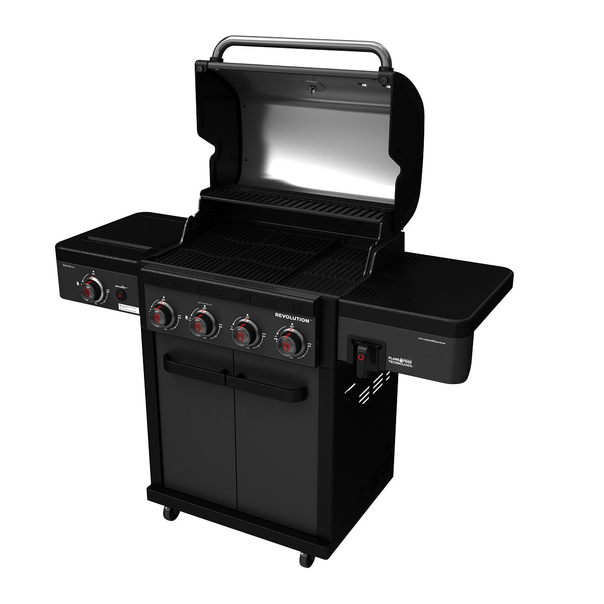 Coleman Revolution™ 4-Burner BBQ with Side Burner Matte Black