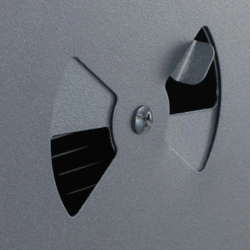 Adjustable air damper on Hark 2 Door Gas Smoker for controlling airflow