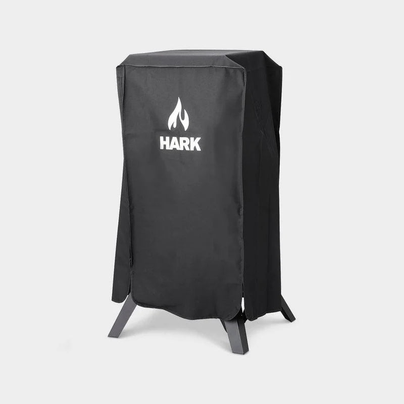 Hark 2 Door Gas Smoker fitted with Hark protective smoker cover