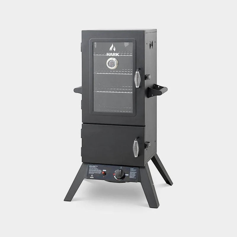 Hark 2 Door Gas Smoker vertical LPG smoker with viewing window and temperature gauge