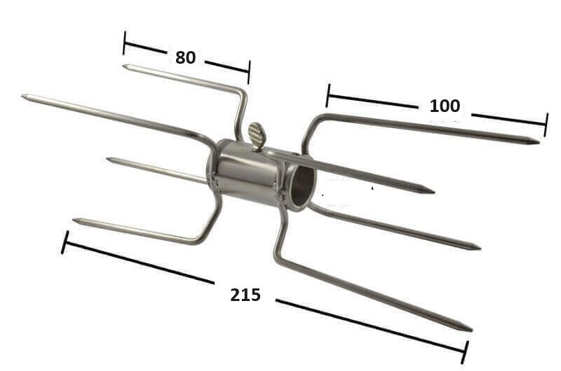 Heavy Duty 10mm Double Ended Rotisserie Prongs - Sydney BBQs and Rotisseries