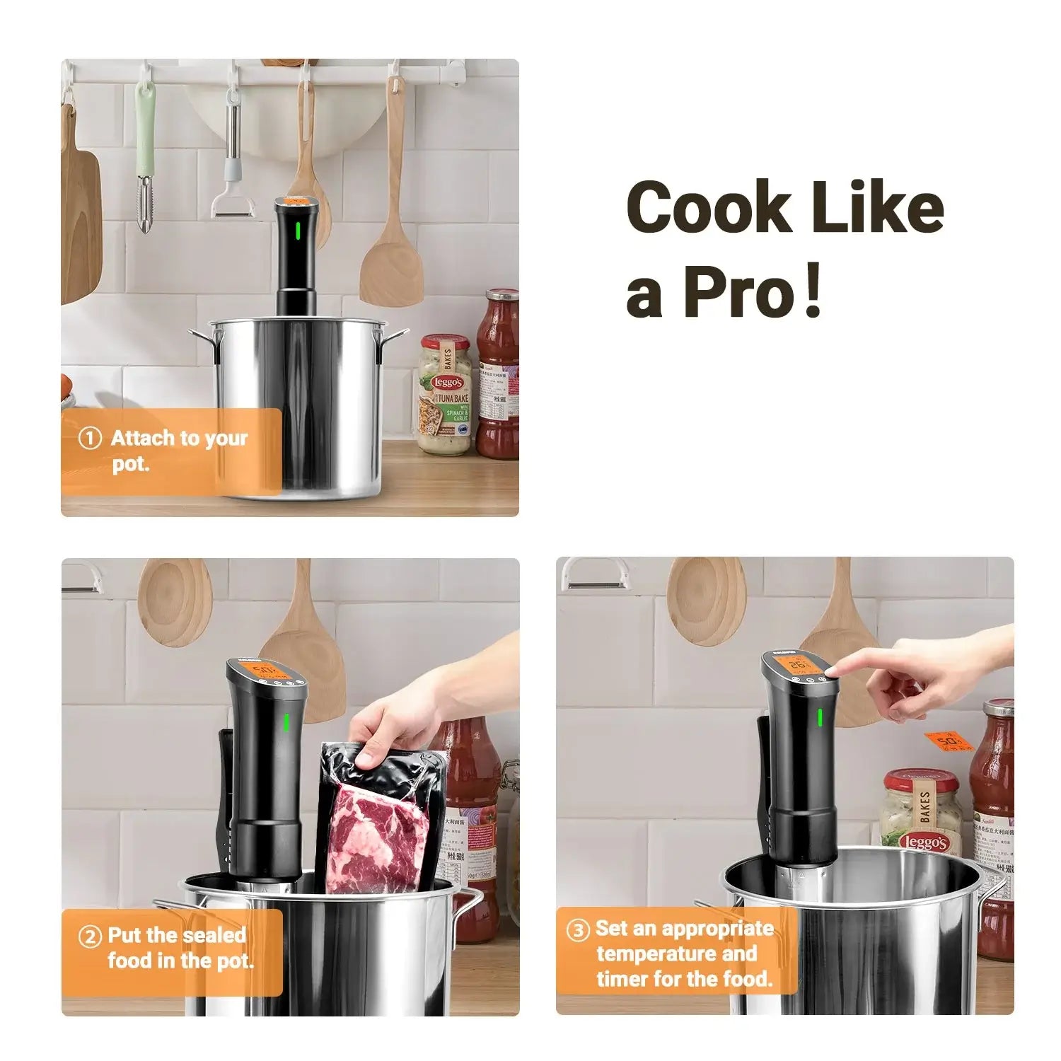 Step-by-step sous vide cooking guide with Inkbird cooker