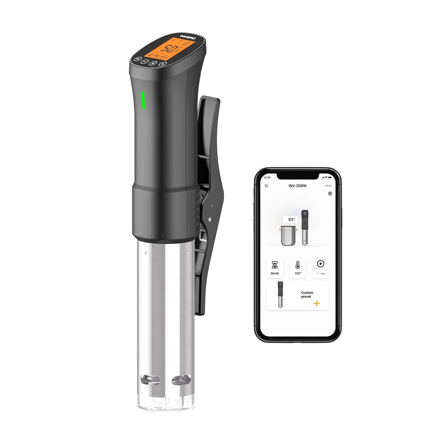 Inkbird WiFi sous vide cooker with smartphone app control