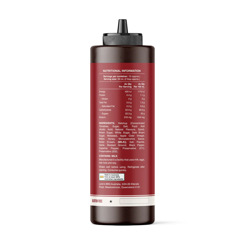 Lane’s Kinda Sweet Sauce 285mL – Sweet BBQ Sauce with Tangy Finish