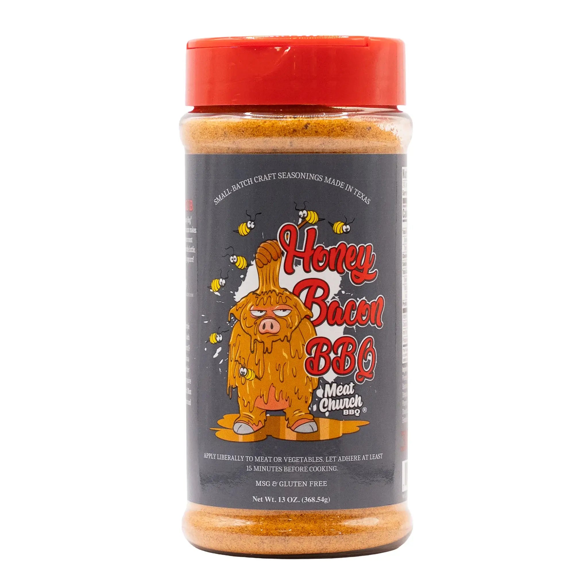 Meat Church Honey Bacon BBQ Rub 368g sweet bacon pork seasoning front view