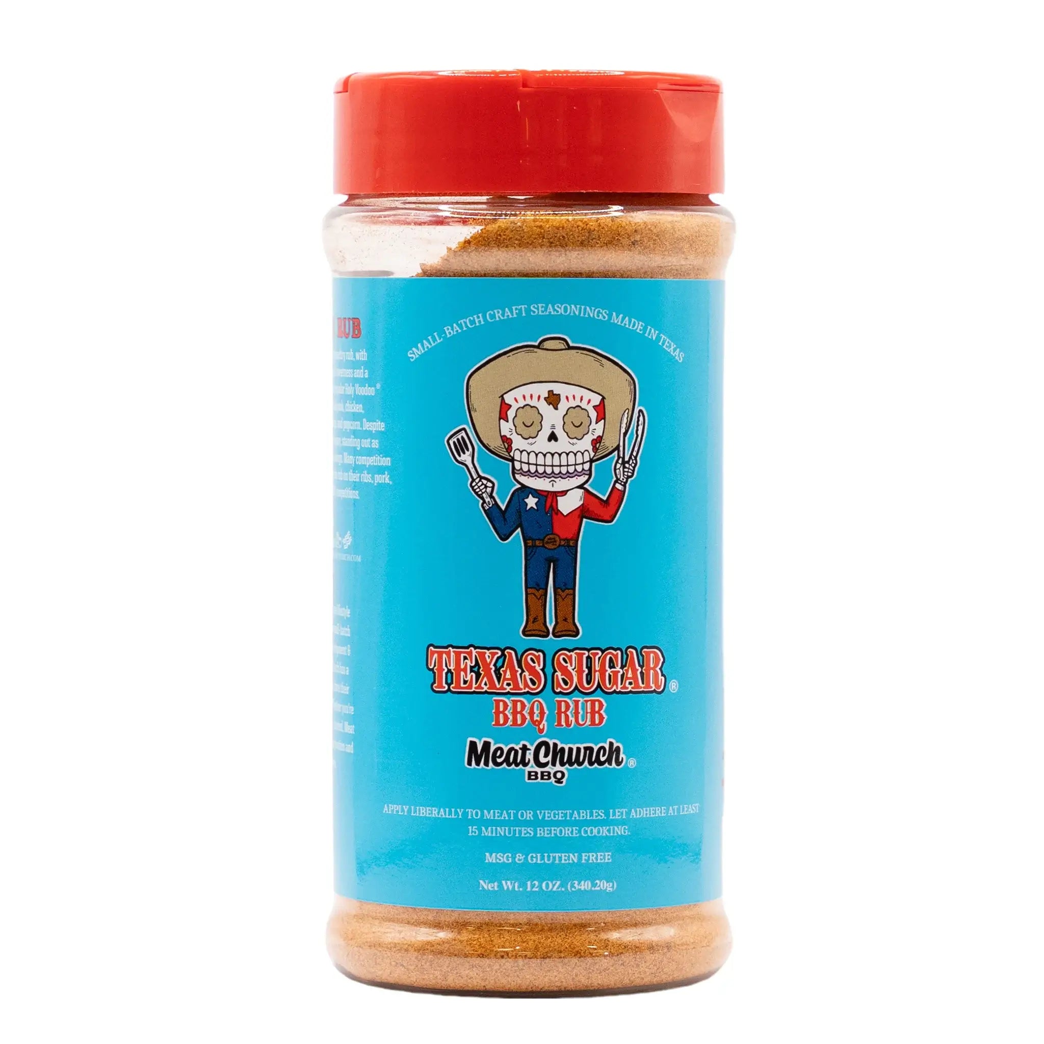 Meat Church Texas Sugar BBQ Rub 340g sweet heat pork seasoning front view