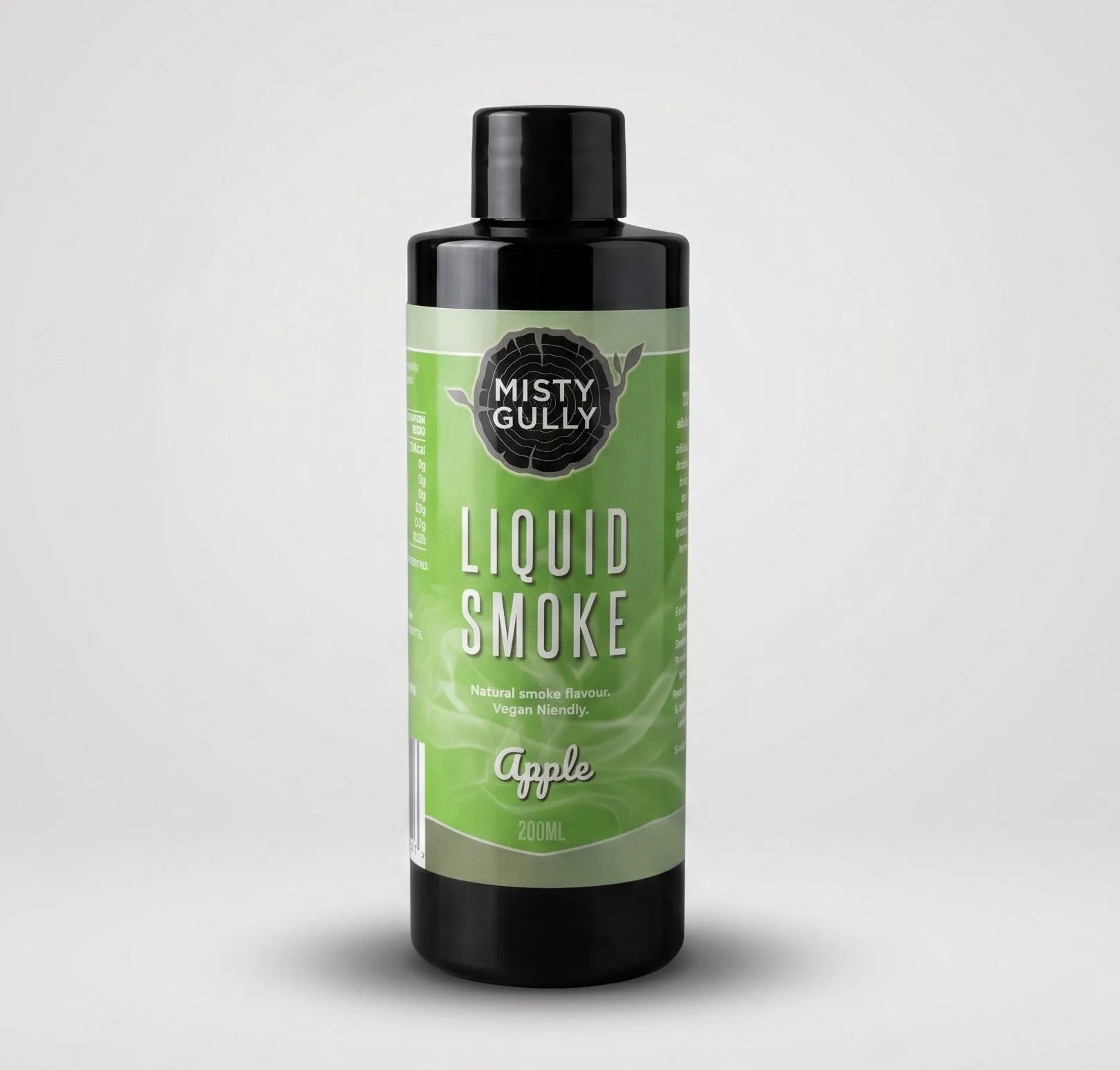Misty Gully Apple Liquid Smoke 200ml bottle for BBQ cooking, jerky making and smoky flavouring