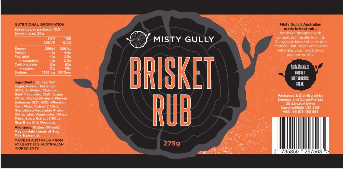 Misty Gully Brisket Rub - Sydney BBQs and Rotisseries