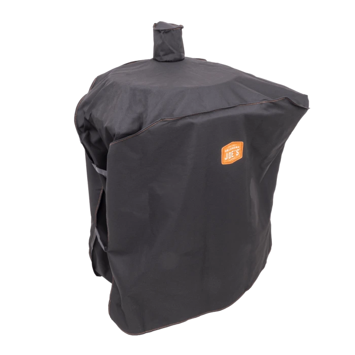 Oklahoma Joe’s Bronco Drum Smoker Cover shown from the front side