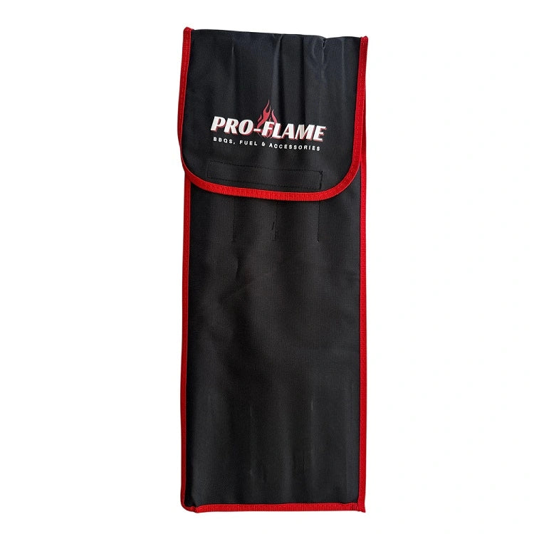 Pro-Flame branded storage pouch for stainless steel BBQ skewers