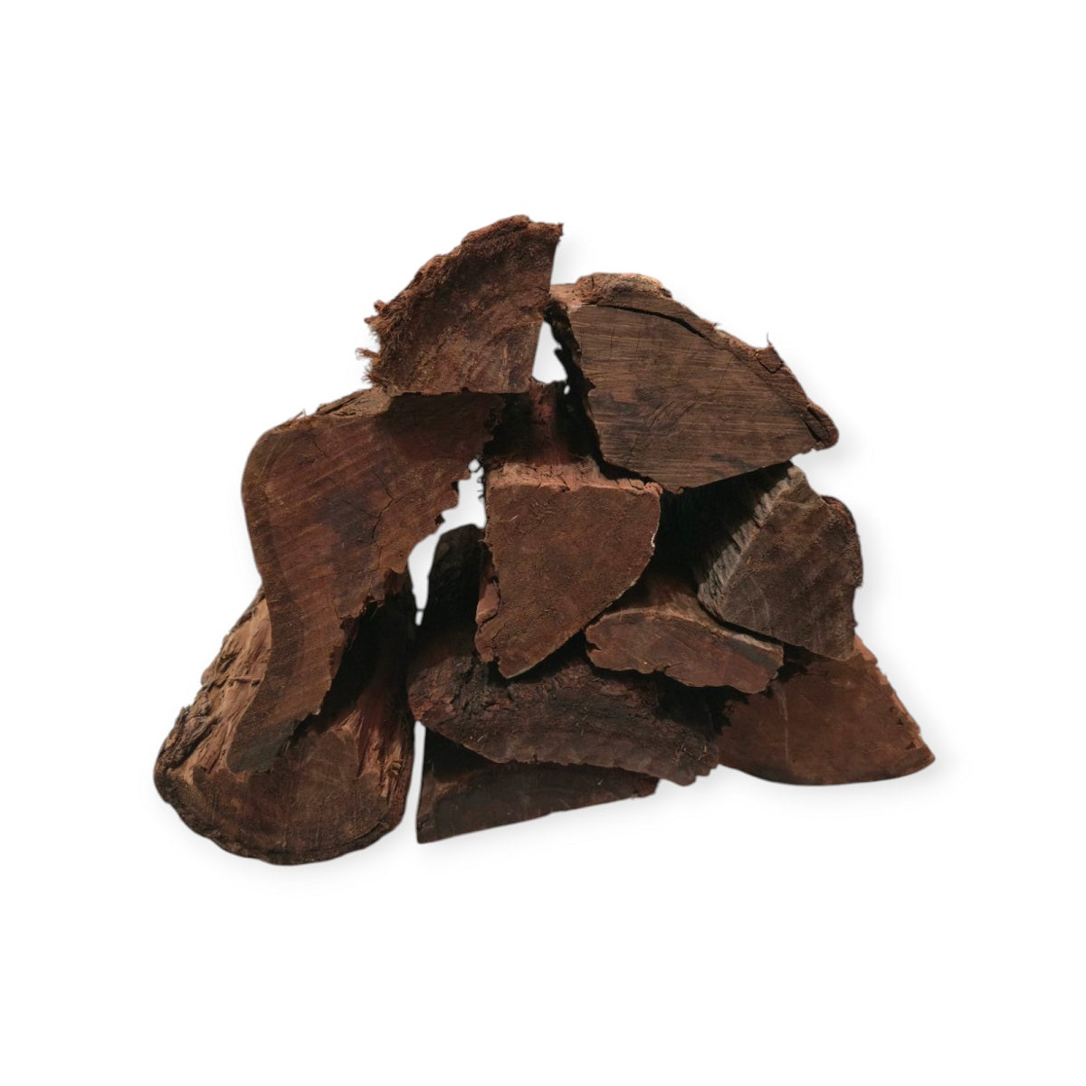 Loaf-style ironbark chunks stacked in a neat pile. 20–28 cm long, dense hardwood perfect for low-and-slow BBQ or open fire pits.