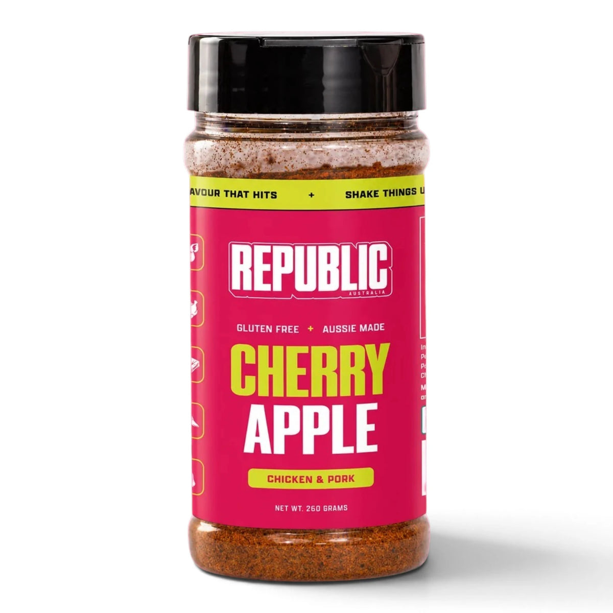 Republic Cherry Apple Chicken and Pork Seasoning jar on a clean white background