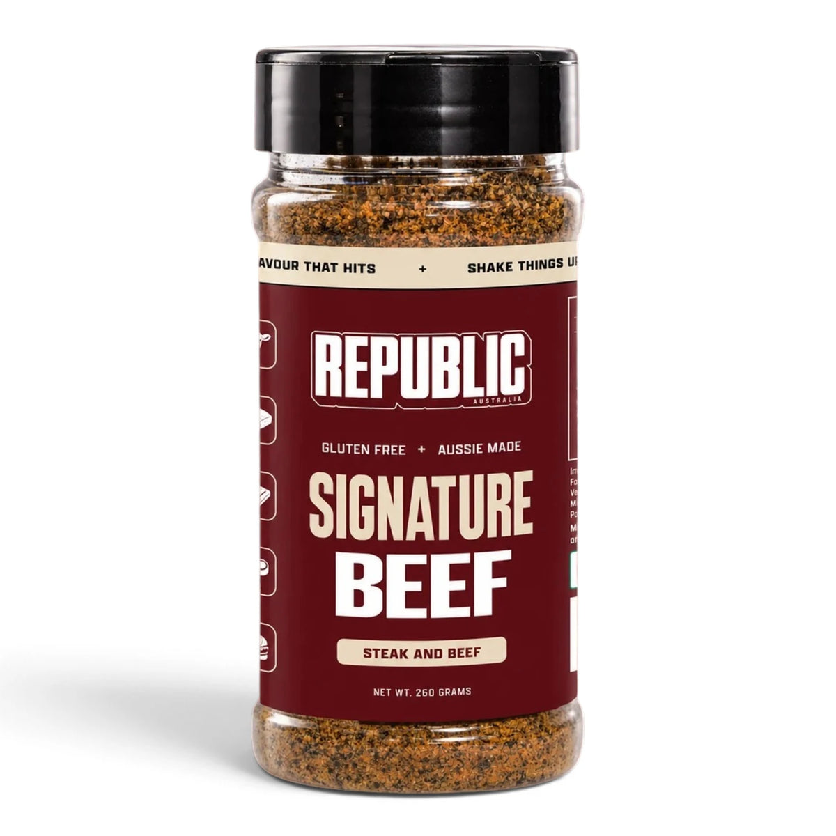 Republic Signature Beef Steak and Beef Seasoning jar on a white background