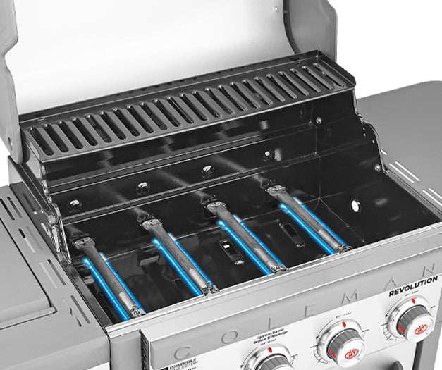 Coleman Revolution™ 4-Burner BBQ with Side Burner Matte Black