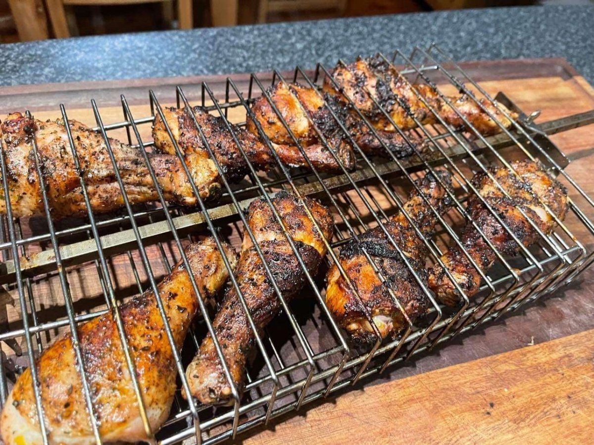 Stainless Steel Rotisserie Spit Basket - Sydney BBQs and Rotisseries