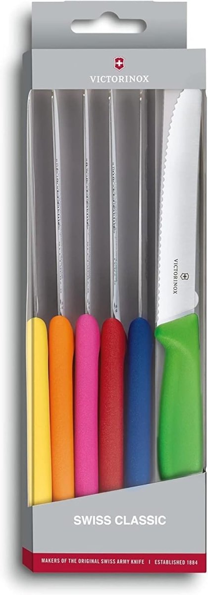 Victorinox Swiss Classic Tomato and Table Multi Colour Knife Set - Sydney BBQs and Rotisseries