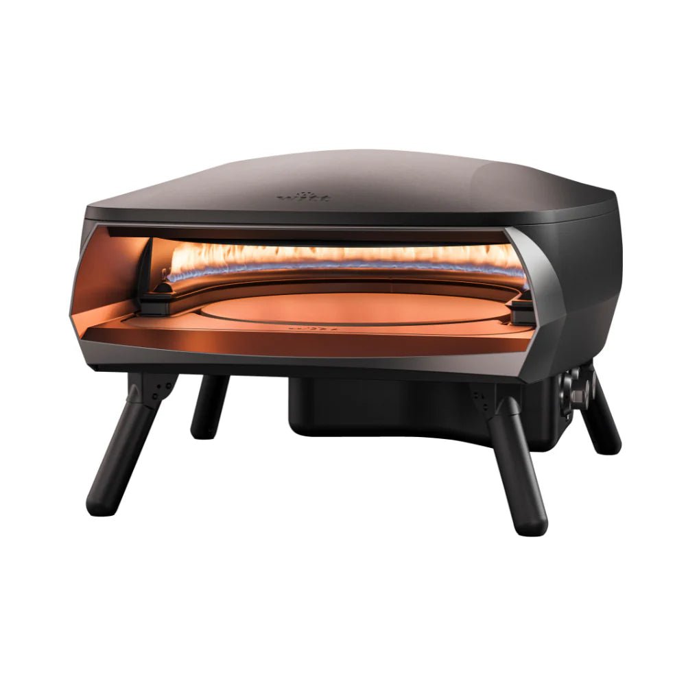 WITT Etna Rotante Gas Powered Pizza Oven w/ Twin Burner & Rotating Stone 16" - Black - Sydney BBQs and Rotisseries